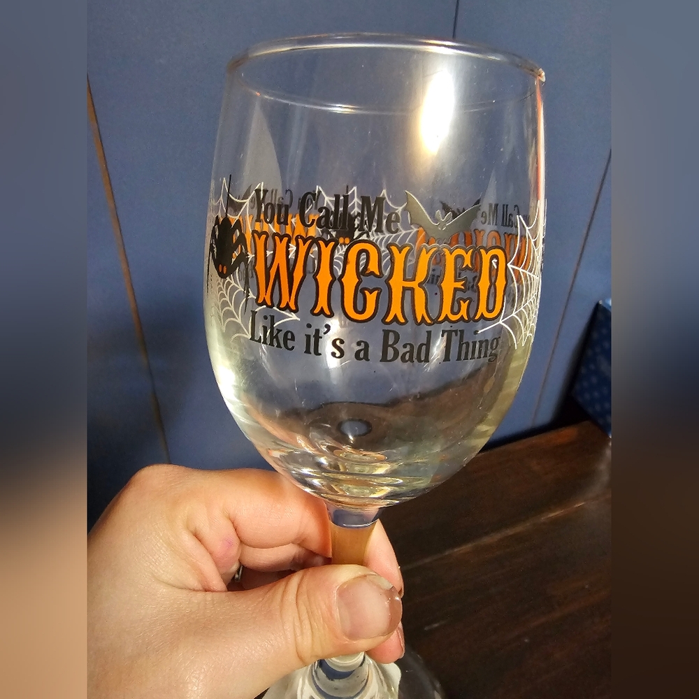 Wicked Halloween Wine Glass
